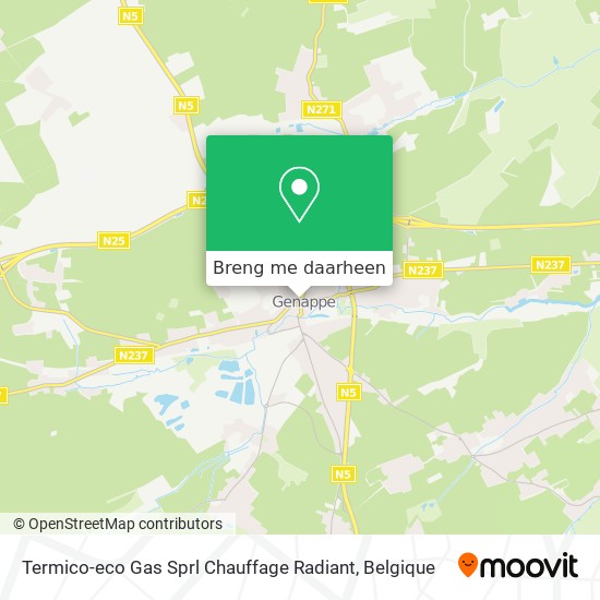 Termico-eco Gas Sprl Chauffage Radiant kaart