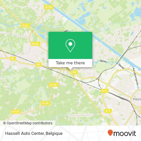 Hasselt Auto Center kaart