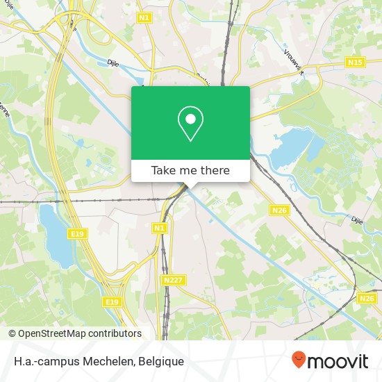 H.a.-campus Mechelen kaart