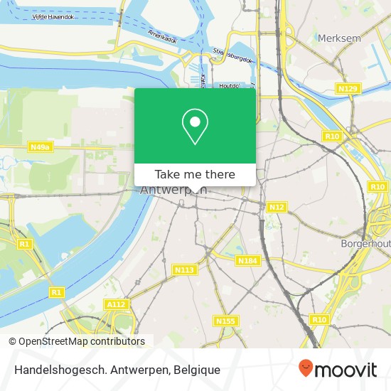Handelshogesch. Antwerpen kaart