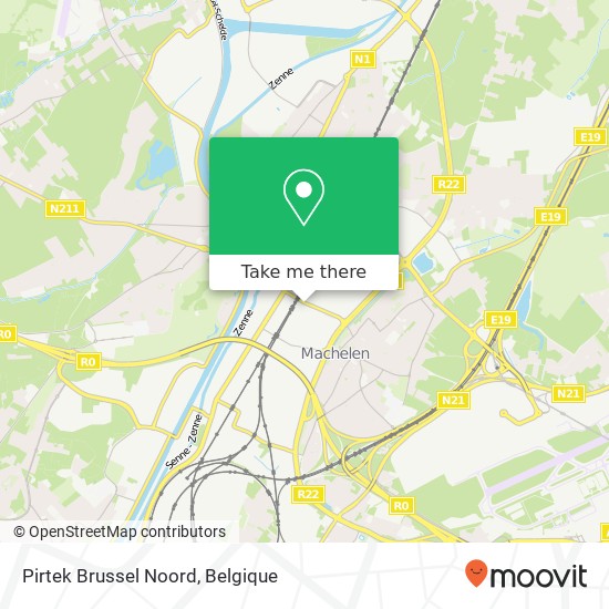 Pirtek Brussel Noord kaart