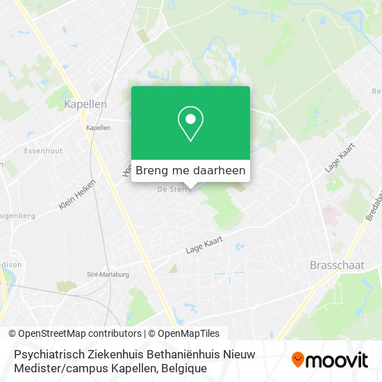 Psychiatrisch Ziekenhuis Bethaniënhuis Nieuw Medister / campus Kapellen kaart