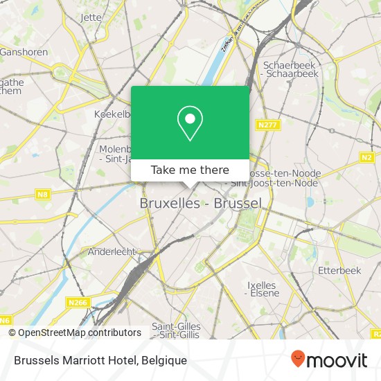 Brussels Marriott Hotel kaart