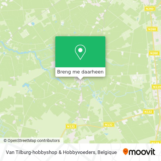 Van Tilburg-hobbyshop & Hobbyvoeders kaart