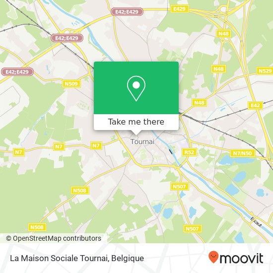 La Maison Sociale Tournai kaart