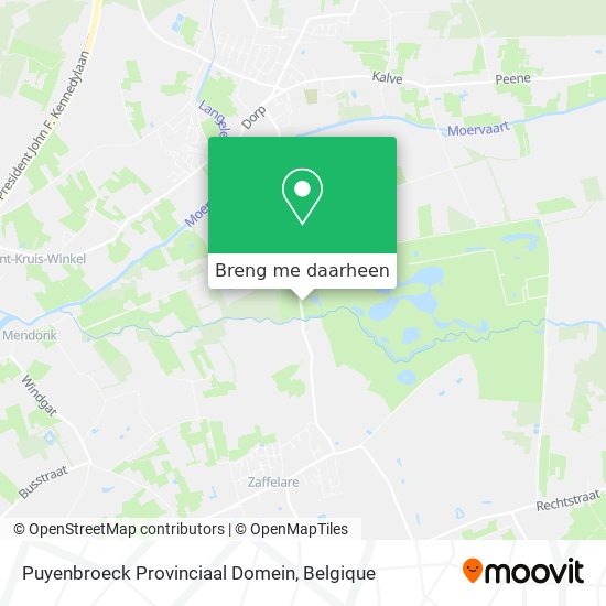 Puyenbroeck Provinciaal Domein kaart