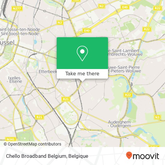 Chello Broadband Belgium kaart