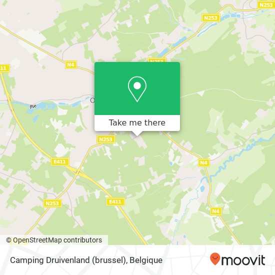 Camping Druivenland (brussel) kaart