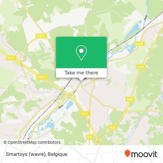 Smartoys (wavre) kaart