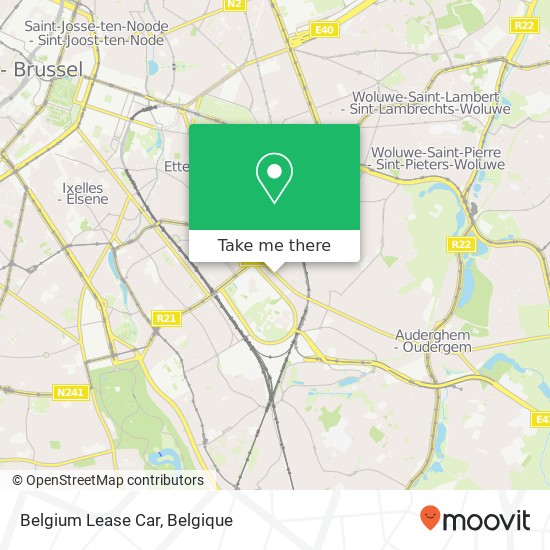 Belgium Lease Car kaart