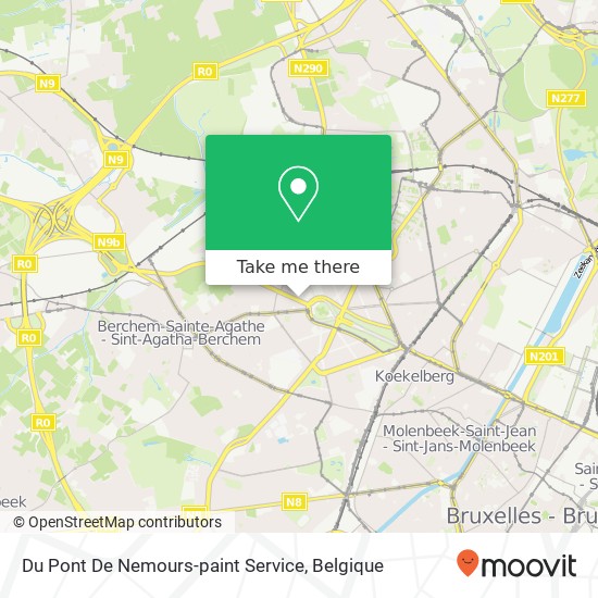 Du Pont De Nemours-paint Service kaart