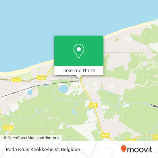 Rode Kruis Knokke-heist kaart