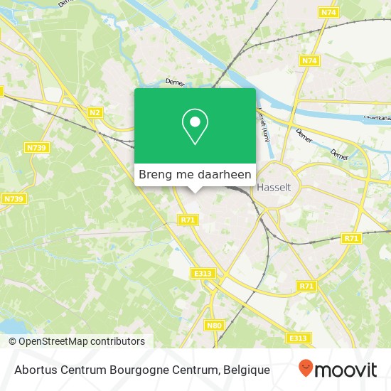 Abortus Centrum Bourgogne Centrum kaart