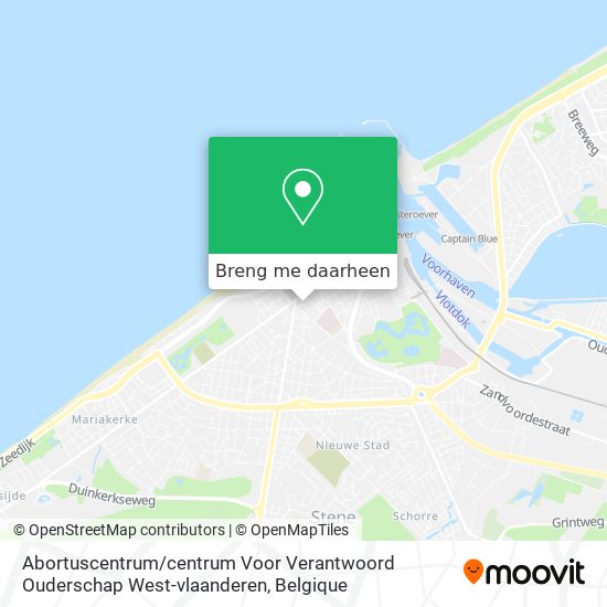 Abortuscentrum / centrum Voor Verantwoord Ouderschap West-vlaanderen kaart