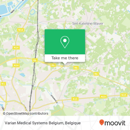 Varian Medical Systems Belgium kaart