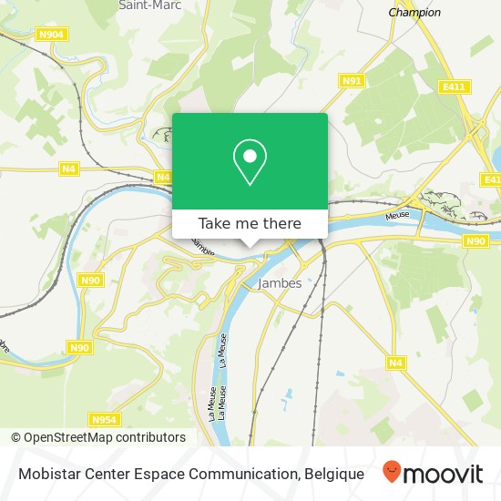 Mobistar Center Espace Communication kaart