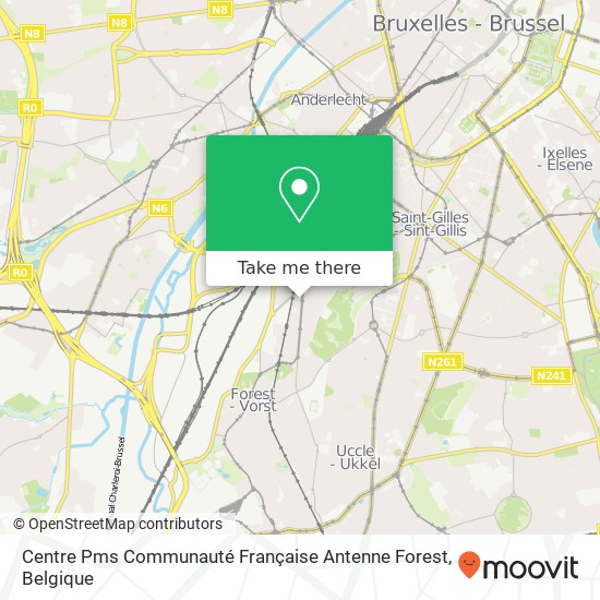 Centre Pms Communauté Française Antenne Forest kaart