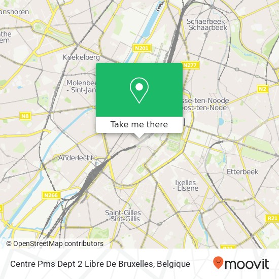 Centre Pms Dept 2 Libre De Bruxelles kaart