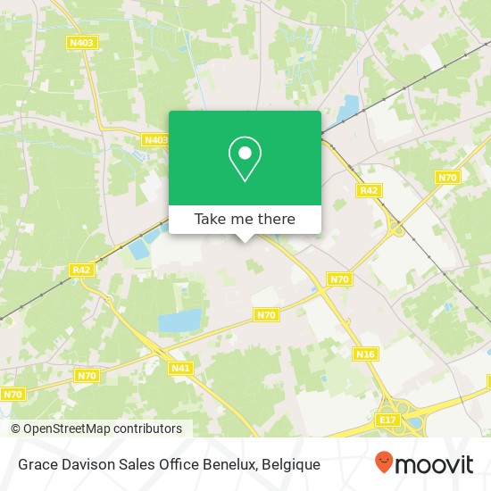 Grace Davison Sales Office Benelux kaart