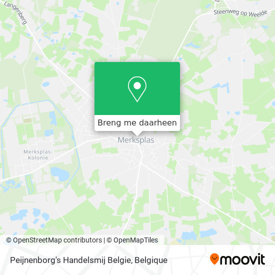 Peijnenborg's Handelsmij Belgie kaart