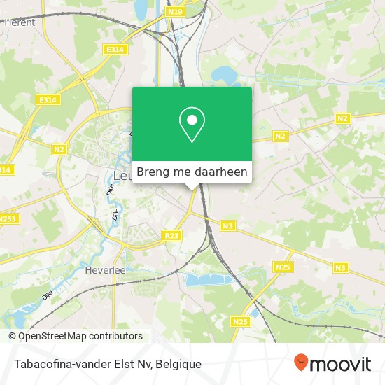 Tabacofina-vander Elst Nv kaart