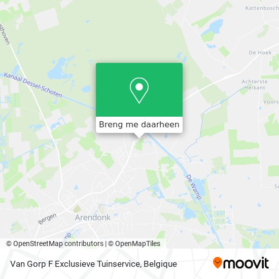 Van Gorp F Exclusieve Tuinservice kaart