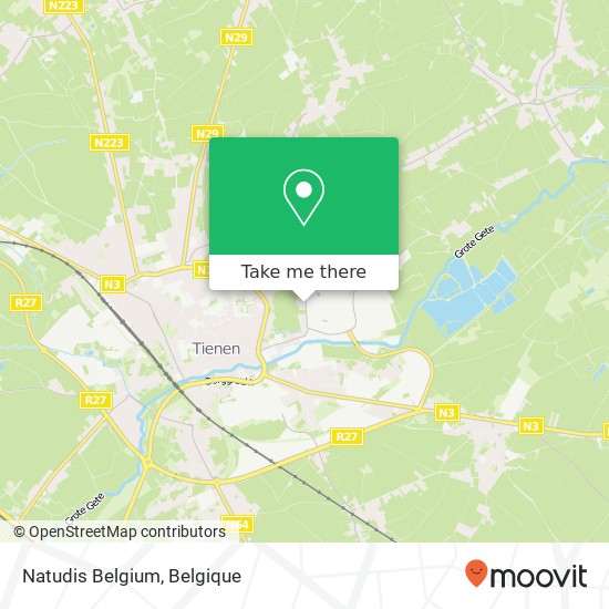 Natudis Belgium kaart