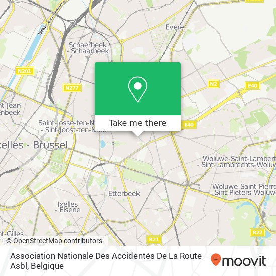 Association Nationale Des Accidentés De La Route Asbl kaart