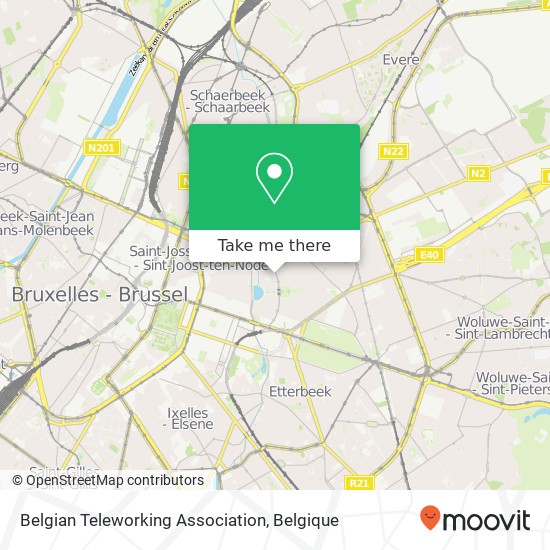 Belgian Teleworking Association kaart