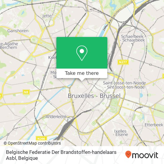 Belgische Federatie Der Brandstoffen-handelaars Asbl kaart