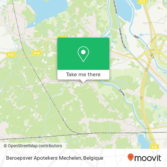 Beroepsver Apotekers Mechelen kaart