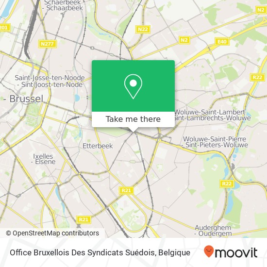 Office Bruxellois Des Syndicats Suédois kaart