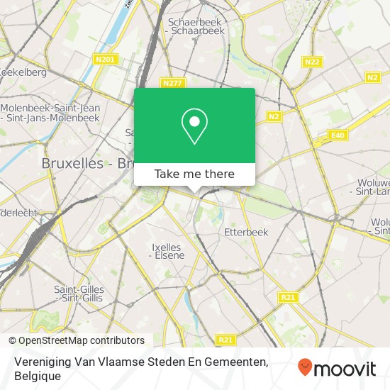 Vereniging Van Vlaamse Steden En Gemeenten kaart