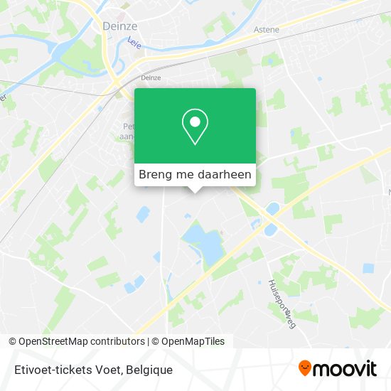 Etivoet-tickets Voet kaart