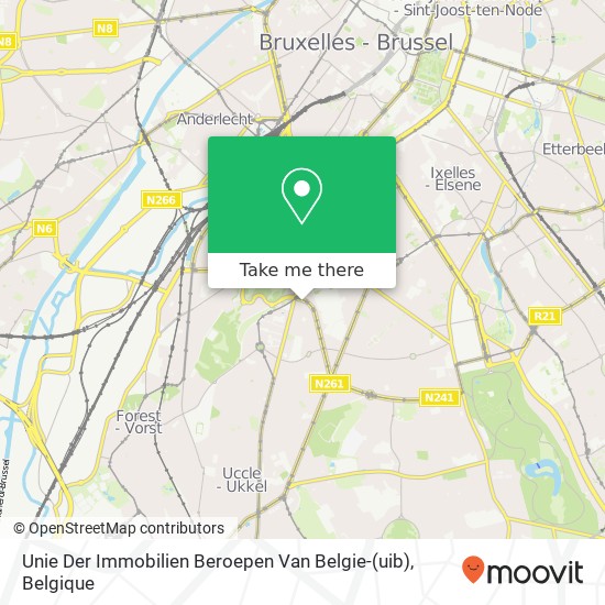 Unie Der Immobilien Beroepen Van Belgie-(uib) kaart