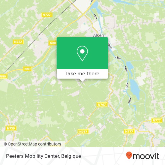 Peeters Mobility Center kaart