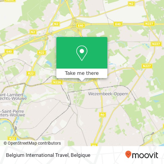 Belgium International Travel kaart