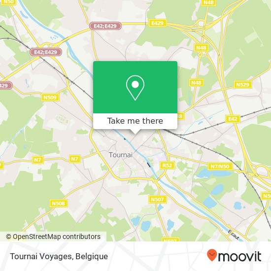 Tournai Voyages kaart