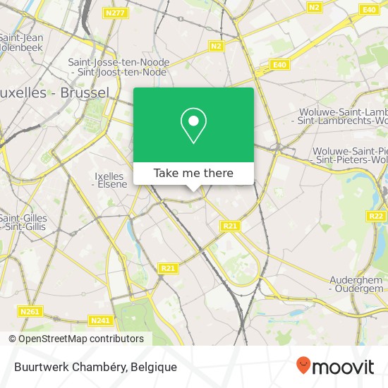 Buurtwerk Chambéry kaart