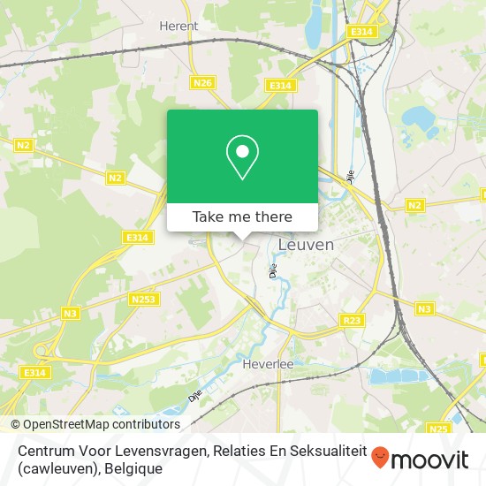 Centrum Voor Levensvragen, Relaties En Seksualiteit (cawleuven) kaart