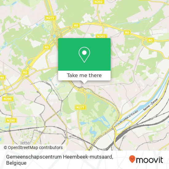 Gemeenschapscentrum Heembeek-mutsaard kaart