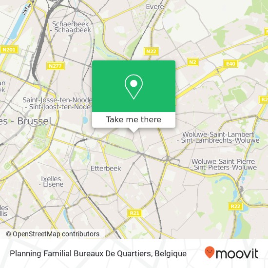 Planning Familial Bureaux De Quartiers kaart