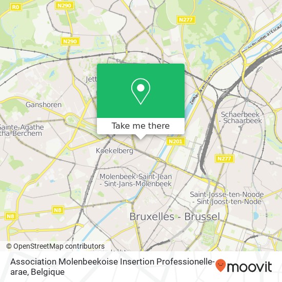 Association Molenbeekoise Insertion Professionelle-arae kaart