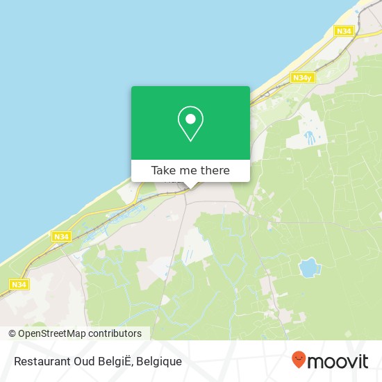 Restaurant Oud BelgiË kaart