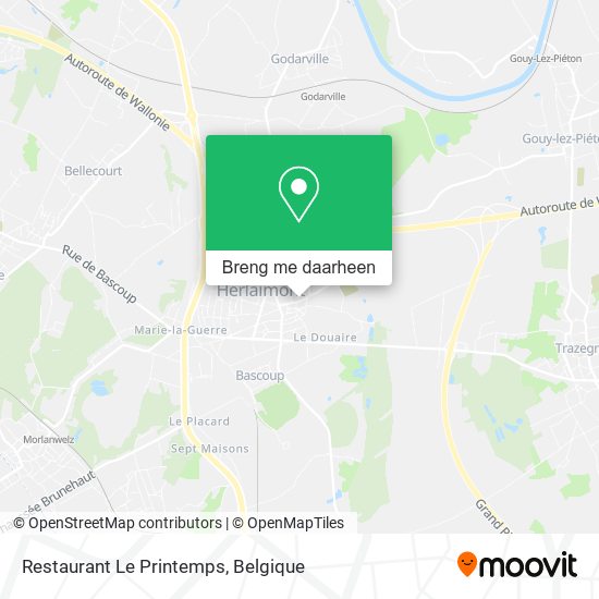 Restaurant Le Printemps kaart
