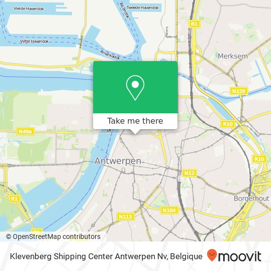 Klevenberg Shipping Center Antwerpen Nv kaart