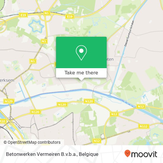 Betonwerken Vermeiren B.v.b.a. kaart