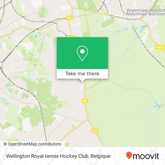 Wellington Royal-tennis Hockey Club kaart