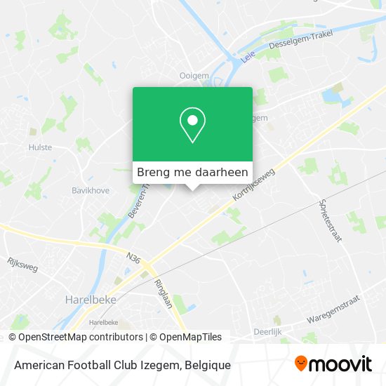 American Football Club Izegem kaart