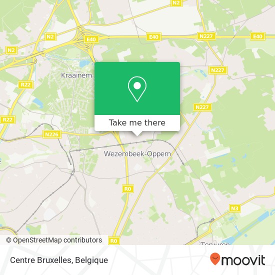 Centre Bruxelles kaart